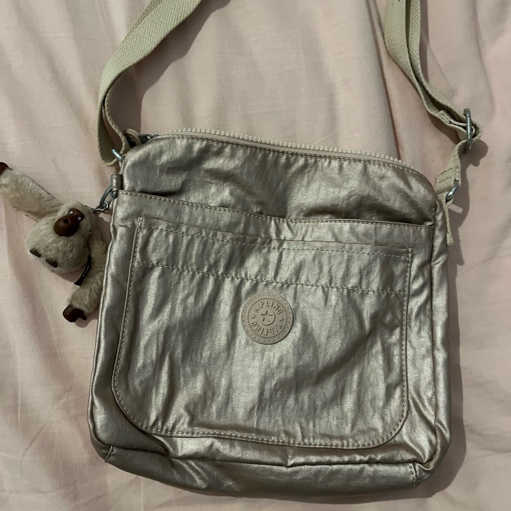Used Kipling Sebastian Metallic Crossbody Bag